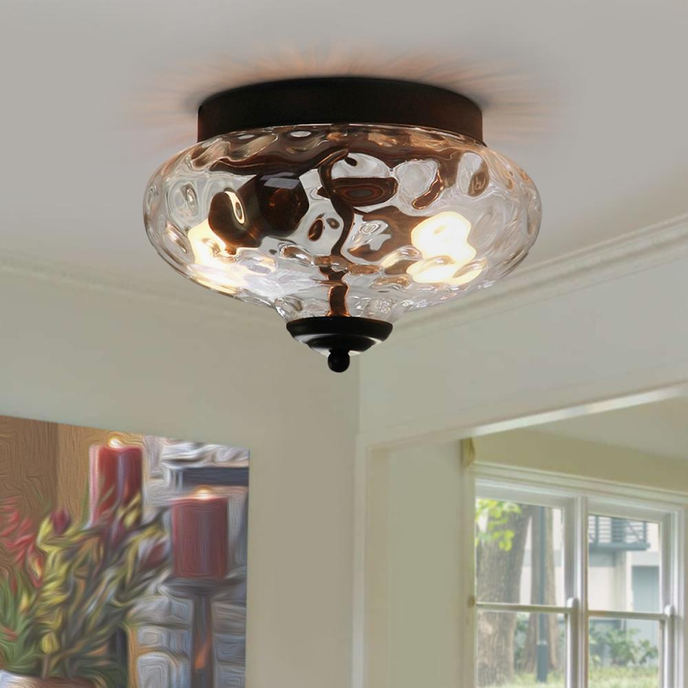 Glass Flush Mount Ceiling Light